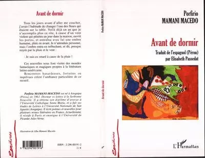 Avant de dormir - Porfirio Mamani-Macedo - Editions L'Harmattan