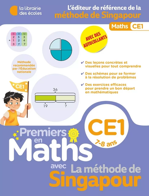 Premiers en maths - Méthode de Singapour CE1 -  - LIB DES ECOLES