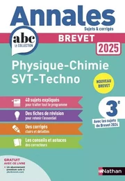 Annales Brevet Physique Chimie - SVT - Techno 2025 - Corrigé