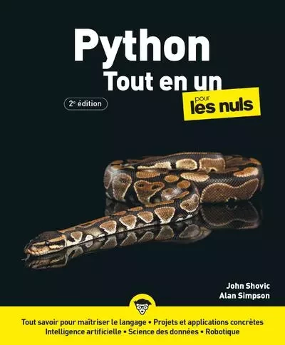 Python Tout en un pour les Nuls - 2e édition - John Shovic, Alan Simpson - edi8