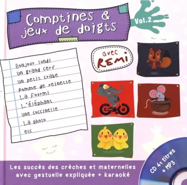 COMPTINES ET JEUX DE DOIGTS VOLUME2 -  GUICHARD REMI - FORMULETTE