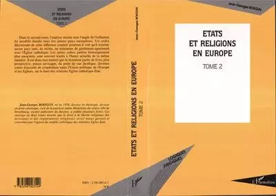 Etats et religions en Europe - Jean-Georges Boeglin - Editions L'Harmattan