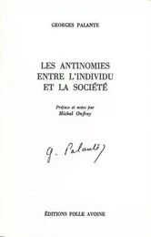 Les Antinomies entre l'individu et la société