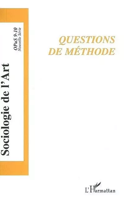 Questions de méthode -  - Editions L'Harmattan