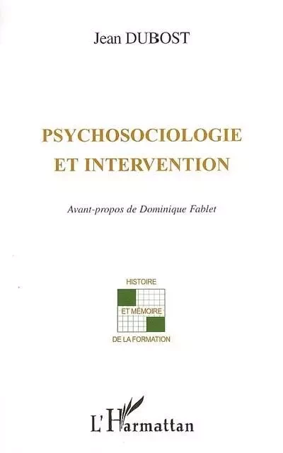 Psychosociologie et intervention -  - Editions L'Harmattan