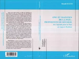 ONU et maintien de la paix : propositions de réforme