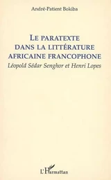 Le paratexte dans la littérature africaine francophone