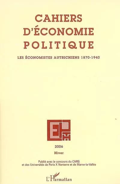 Les économistes autrichiens (1870-1940) -  - Editions L'Harmattan