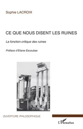 Ce que nous disent les ruines