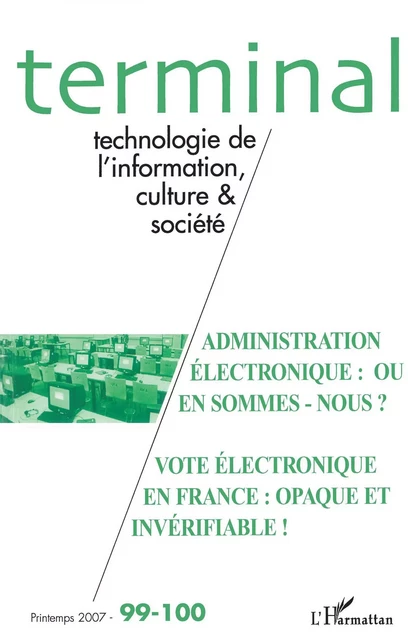 Administration électronique : où en sommes-nous ? -  - Editions L'Harmattan