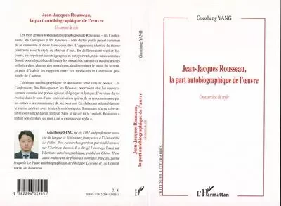 Jean-Jacques Rousseau - Guozheng Yang - Editions L'Harmattan