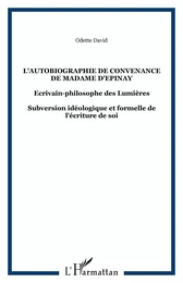 L'autobiographie de convenance de Madame d'Epinay