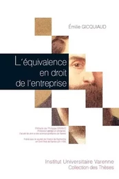 L'ÉQUIVALENCE EN DROIT DE L'ENTREPRISE