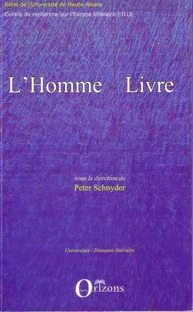 L'homme-livre - Peter Schnyder - Editions Orizons