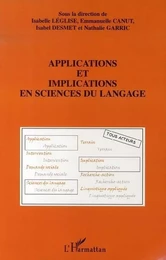 Applications et implications en sciences du langage