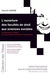 L'ouverture des facultés de droit aux sciences sociales