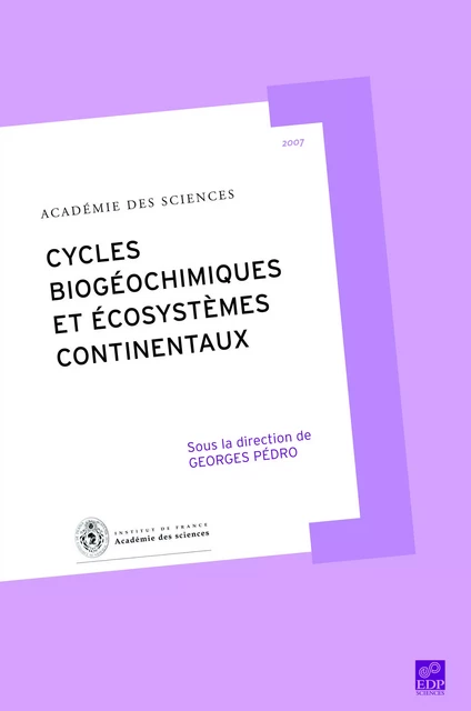 CYCLES BIOGEOCHIMIQUES - J. DERCOURT - EDP SCIENCES