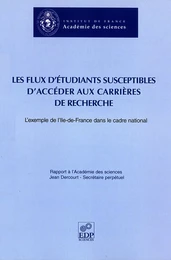 FLUX D'ETUDIANTS ACCEDANT AUX CARRIERES DE RECHERCHE