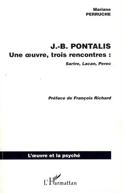 J.B. PONTALIS - Mariane Perruche - Editions L'Harmattan