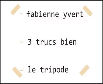 3 trucs bien - Fabienne Yvert - Le tripode