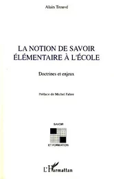 La notion de savoir élémentaire à l'école