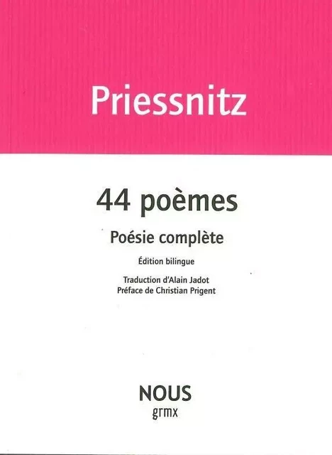 44 poèmes - Reinhard Priessnitz - Nous