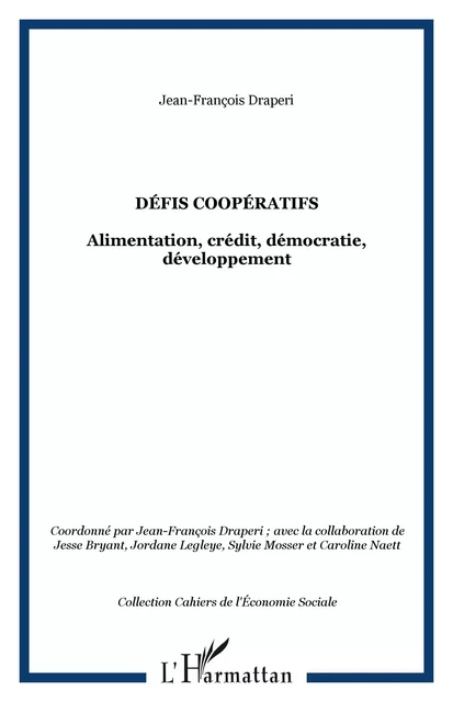 Défis coopératifs - Jean-François Draperi - Editions L'Harmattan