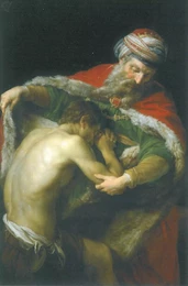 Cartes acte de contrition (le retour du fils prodigue, Pompeo Batoni, 1773) par lot de 20 ex