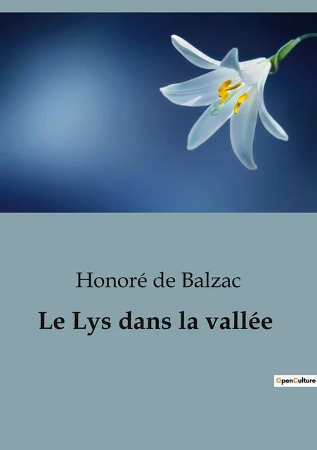 Le Lys dans la vallée - Honoré deBalzac - SHS EDITIONS