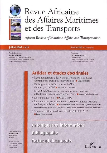 Revue Africaine des Affaires Maritimes et des transports -  - Editions L'Harmattan