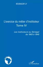 L'exercice du métier d'instituteur