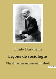 Leçons de sociologie