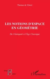 Les notions d'espace en géométrie