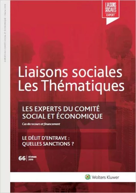 Les experts du comité social et économique - N° 66 - Février 2019 - Florence Lefrançois, Sophie André, Sandra Limou - LIAISONS