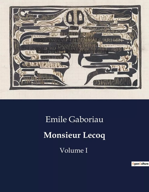 Monsieur Lecoq - Emile Gaboriau - CULTUREA