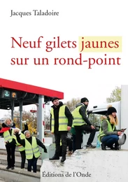 Neuf gilets jaunes sur un rond-point