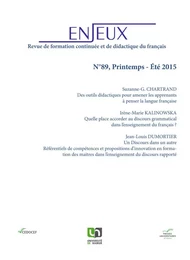 ENJEUX N 89 / PRINTEMPS-ETE 2015