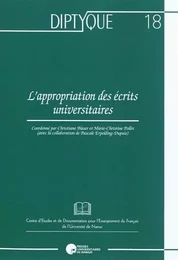 L'APPROPRIATION DES ECRITS UNIVERSITAIRES