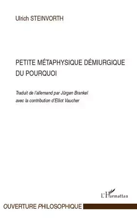 Petite métaphysique démiurgique du pourquoi - Ulrich Steinvorth - Editions L'Harmattan