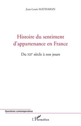 Histoire du sentiment d'appartenance en France