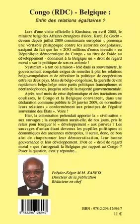 Congo (RDC) - Belgique - Polydor-Edgar M.M. Kabeya - Editions L'Harmattan