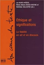 Ethique et significations