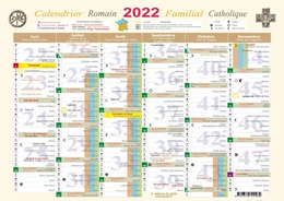 Calendrier familial catholique 2022 grand format A3