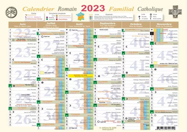 Petit calendrier familial catholique -  Petit calendrier familial catholique - SAINT JUDE