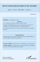 Revue congolaise de droit des affaires N° 5