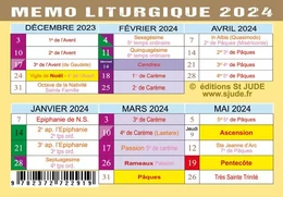 Mémo liturgique 2024