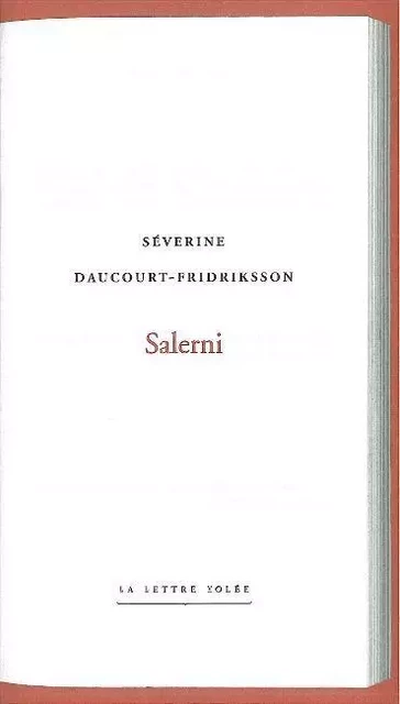 Salerni - Séverine Daucourt - La lettre volée