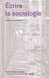 Ecrire la sociologie