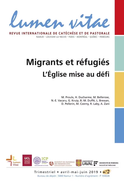 Lumen vitae - 2019-2 migrants et réfugiés : l'église mise au défi -  Collectif - RIRTP