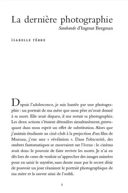 La Derniere Photographie - Isabelle Rèbre - La lettre volée